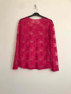 Plus Size Rundhals Spetsblus