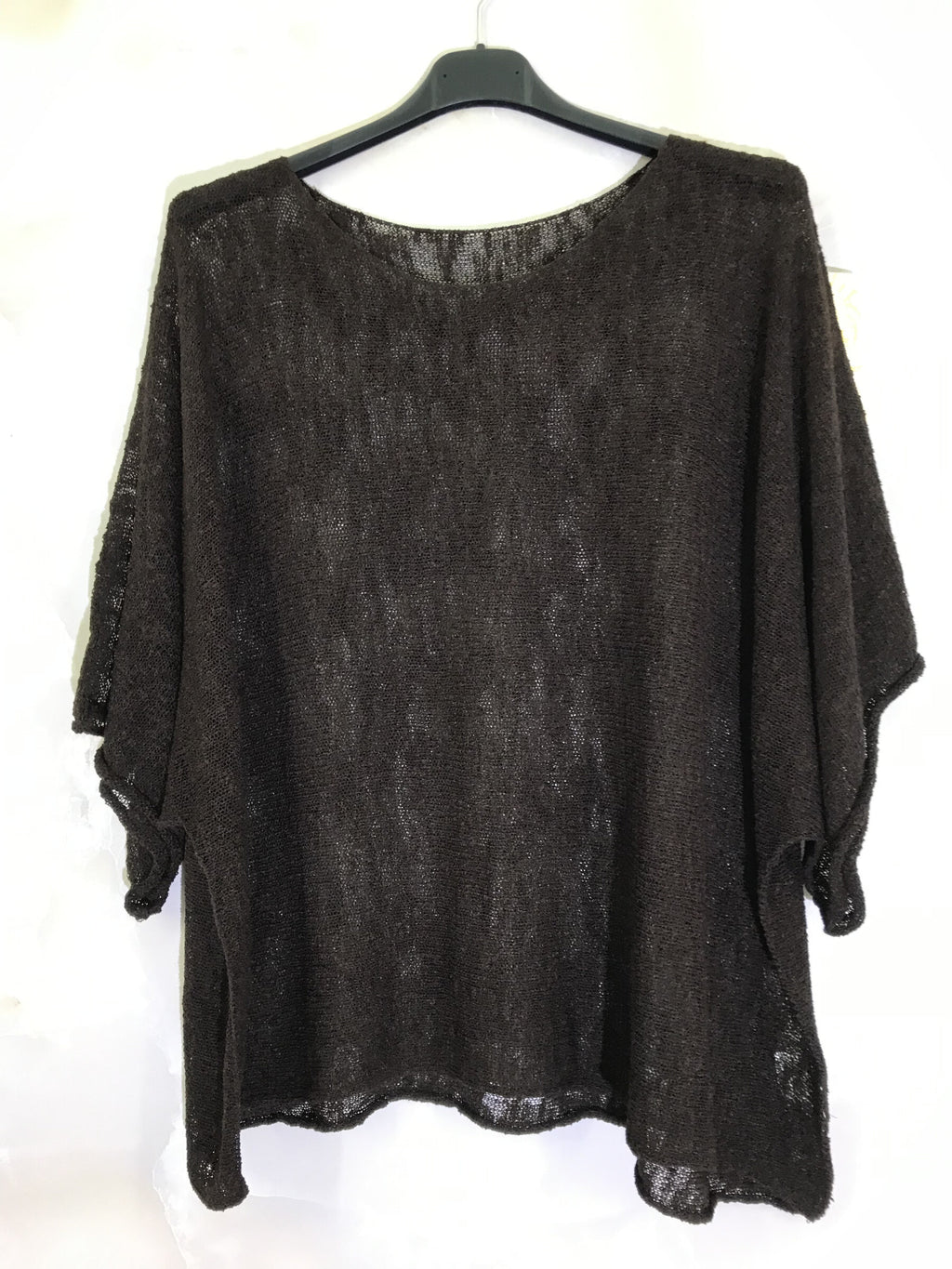 Plus size short acrylic top i Stor Storlek