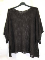 Plus size short acrylic top i Stor Storlek