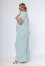 Plus Size Top med Sidofickor
