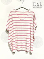 Plus Size Top Marinière med V-hals T38 till T56