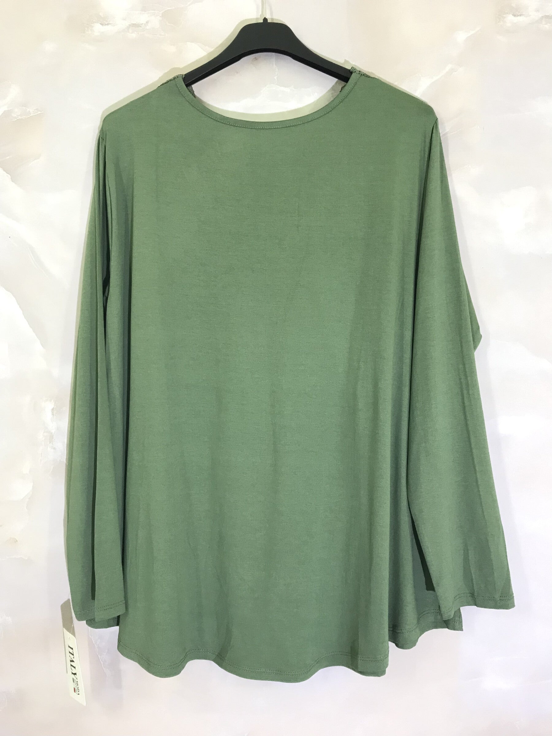 Plus Size Top med Långa Ärmar och Spets
