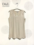 Plus Size Côte -fri topp med T38 spets vid T48