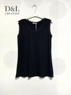 Plus Size Côte -fri topp med T38 spets vid T48