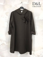 Mjuk hooded tunika med blommönster, storlekar 38 till 50 i Plus Size