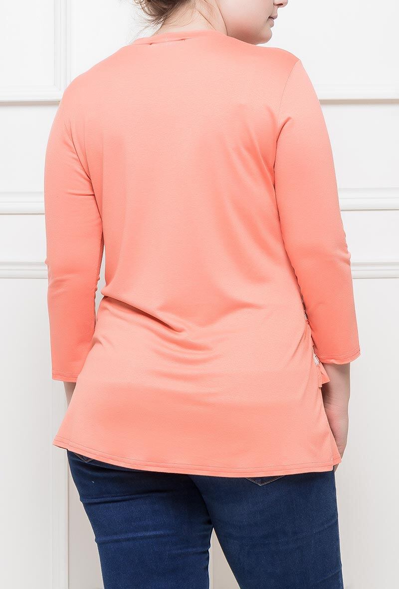 Plus Size Blommig Tunika