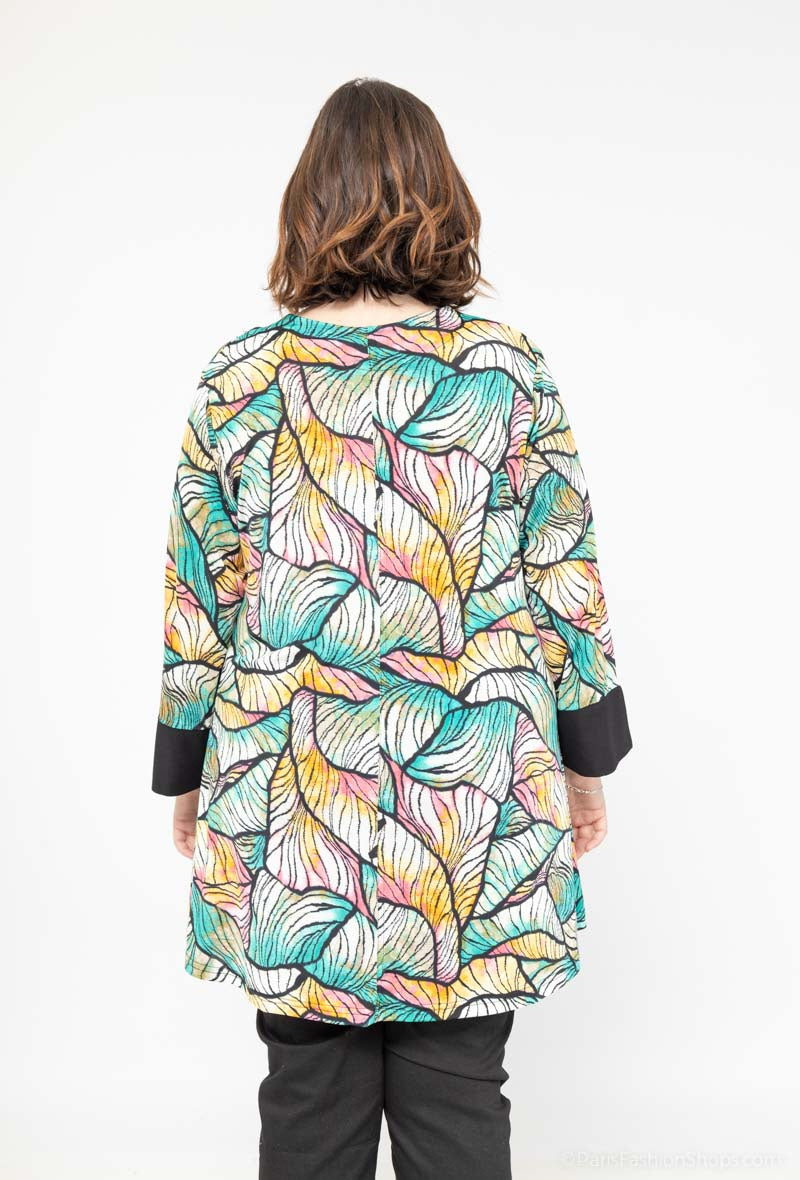 Plus Size V-Neck Printed Tunic