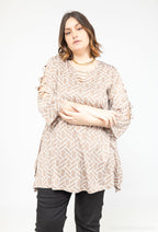 Plus Size Grafiskt Tryck Tunika