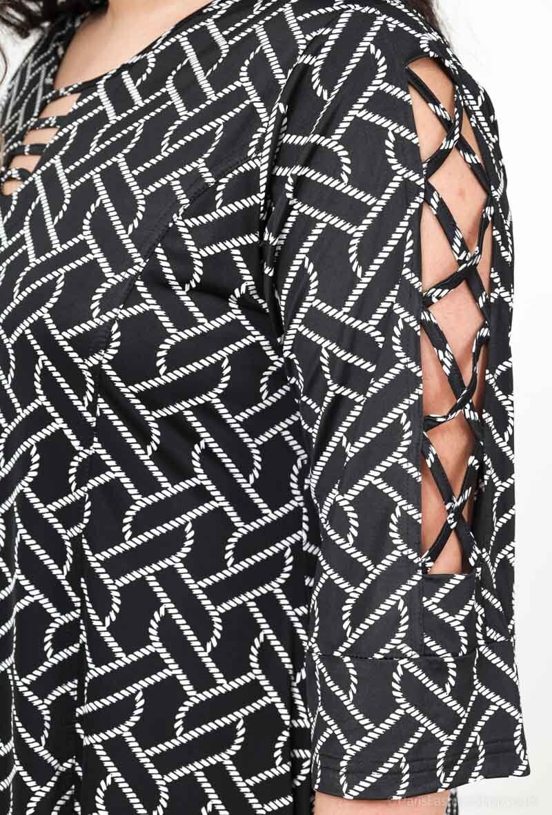 Plus Size Grafiskt Tryck Tunika