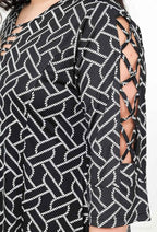 Plus Size Grafiskt Tryck Tunika