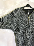 Plus Size Paljetter Tunika med V-ringad Dragkedja