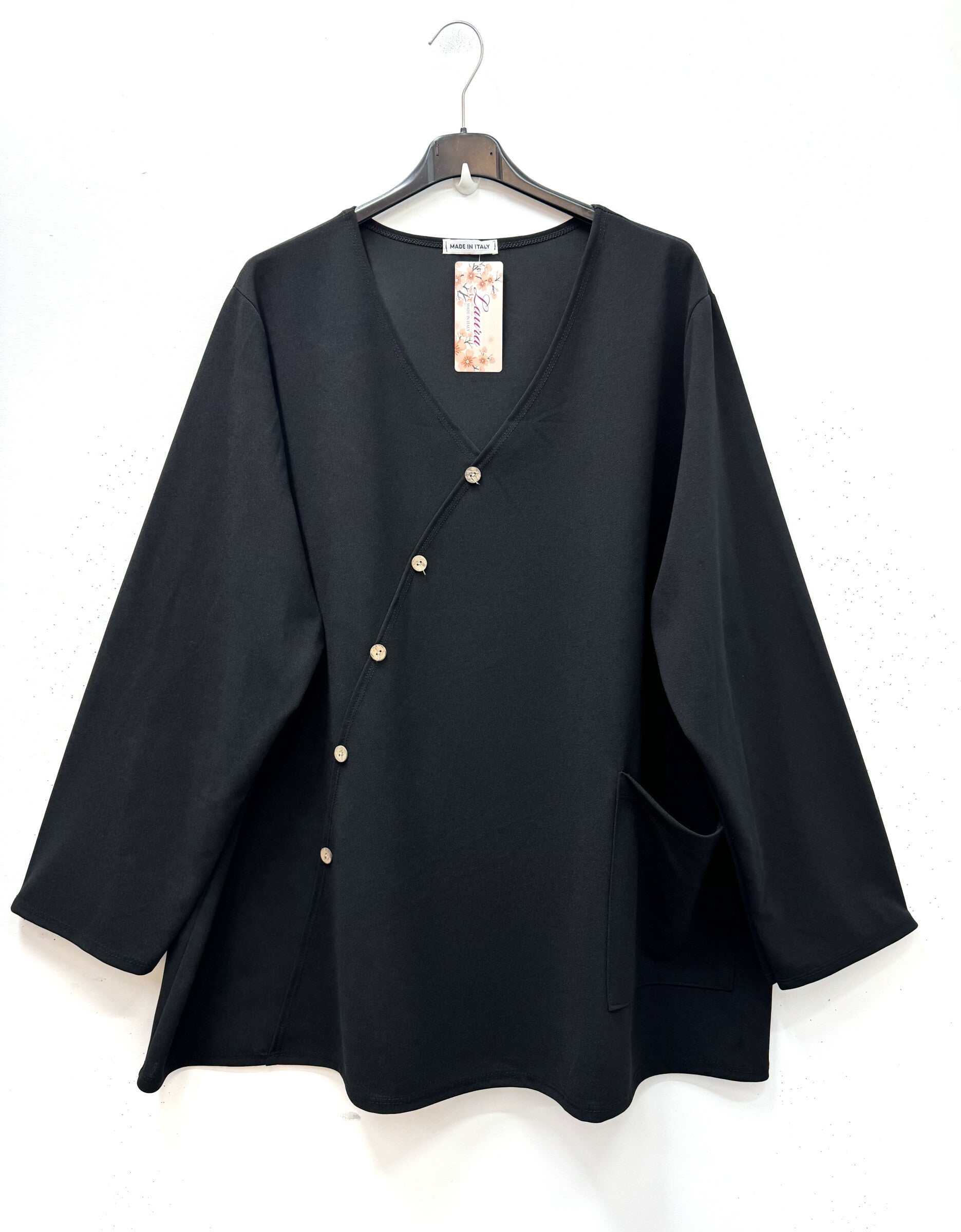 Tunic with button crossover i Plus Size
