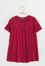 Plus Size Tunika med Spets