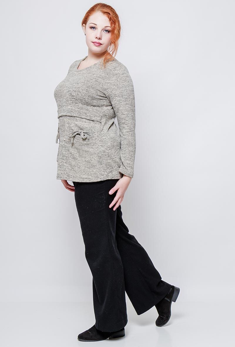 Plus Size Tunika med Fickor