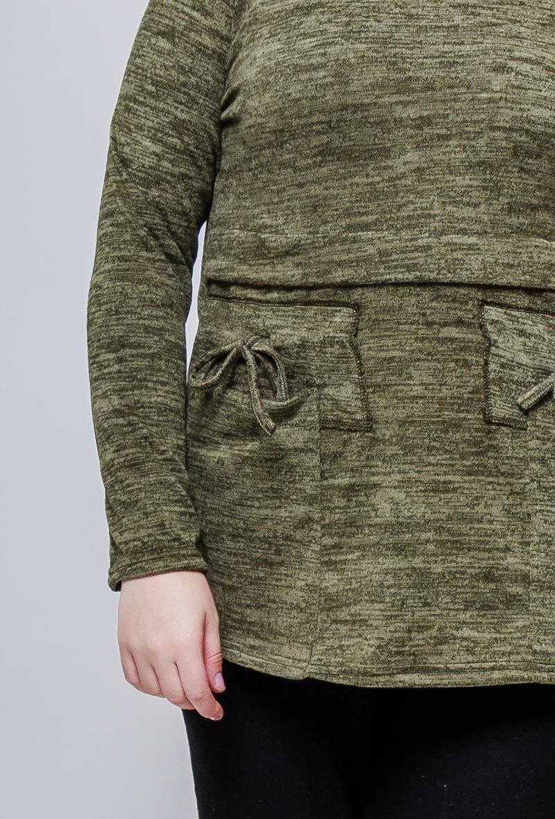 Plus Size Tunika med Fickor