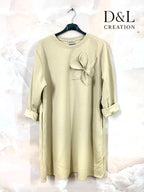 Tunic with a flower in very soft fabric