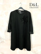 Tunika med Blomma i Mycket Mjuk Tyg, Storlekar 38 till 50 i Stor Storlek