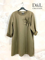 Tunika med Blomma i Mycket Mjuk Tyg, Storlekar 38 till 50 i Stor Storlek