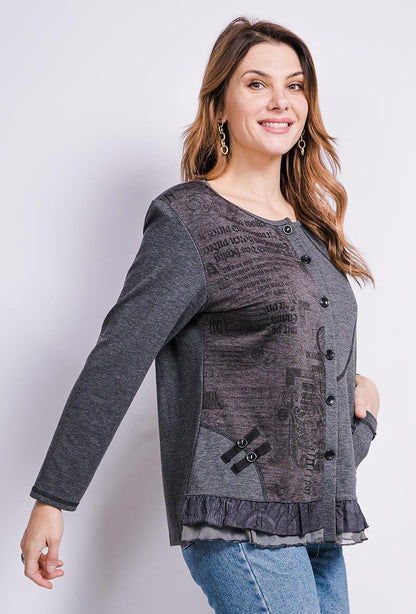 Plus Size Knappad Tunika