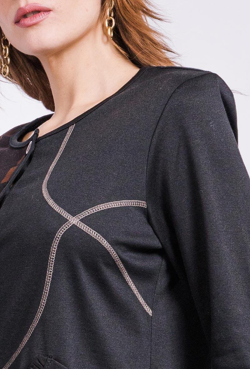 Plus Size Knappad Tunika
