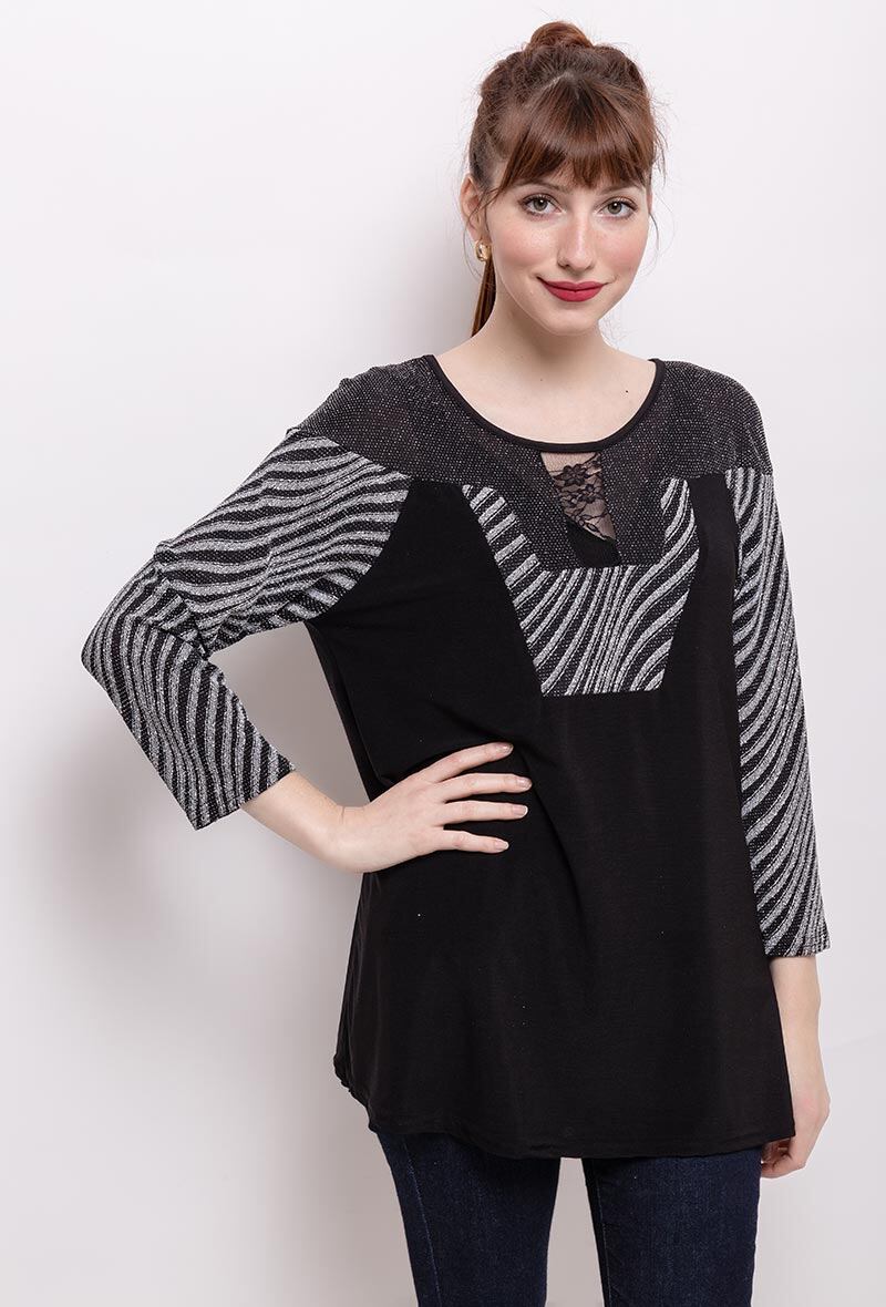 Plus Size Shiny tunic