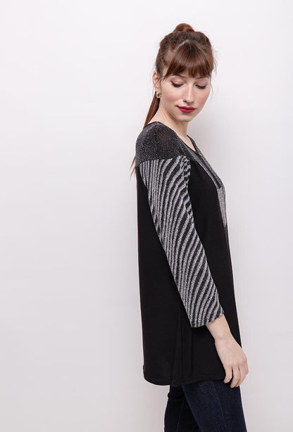 Plus Size Shiny Tunic för Stora Storlekar