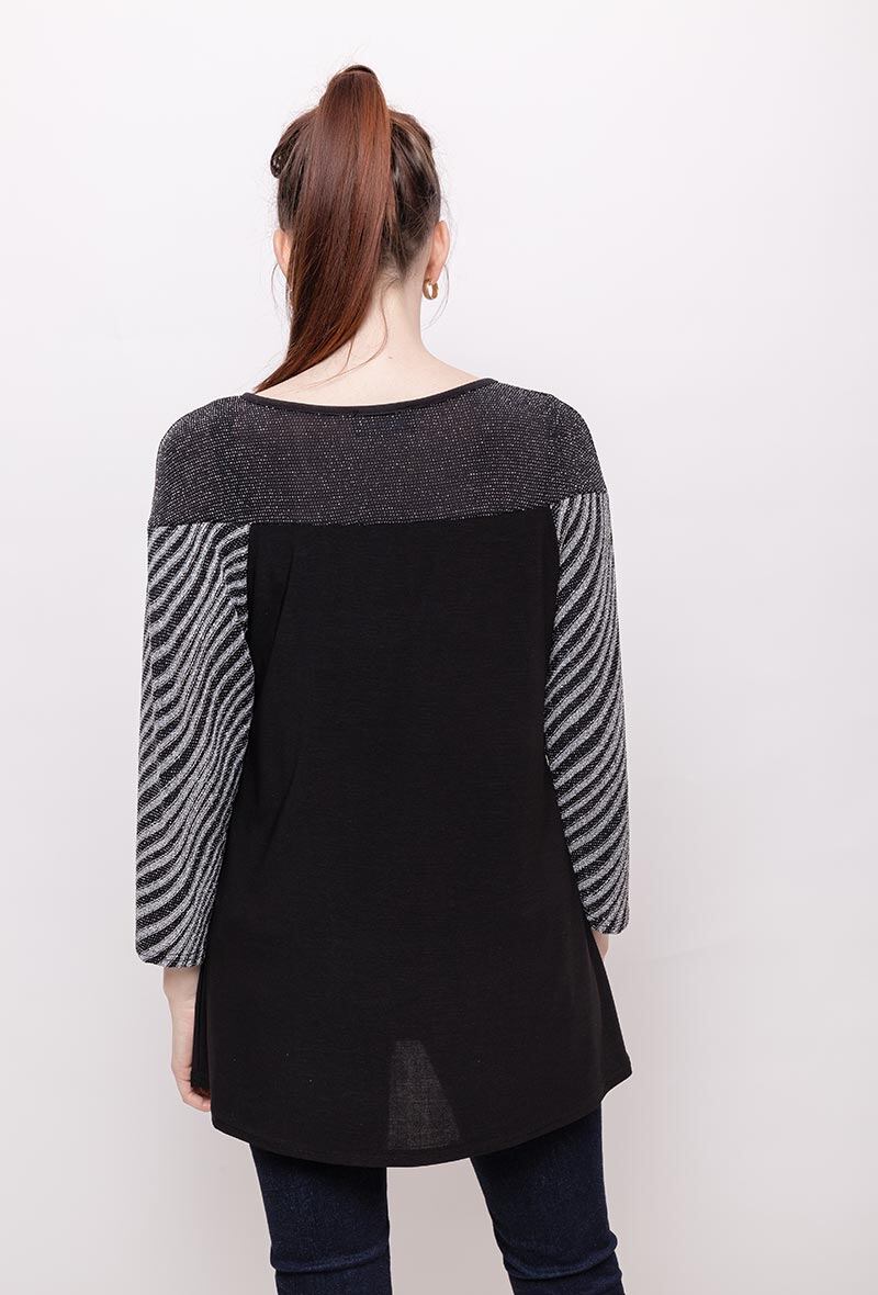 Plus Size Shiny Tunic för Stora Storlekar