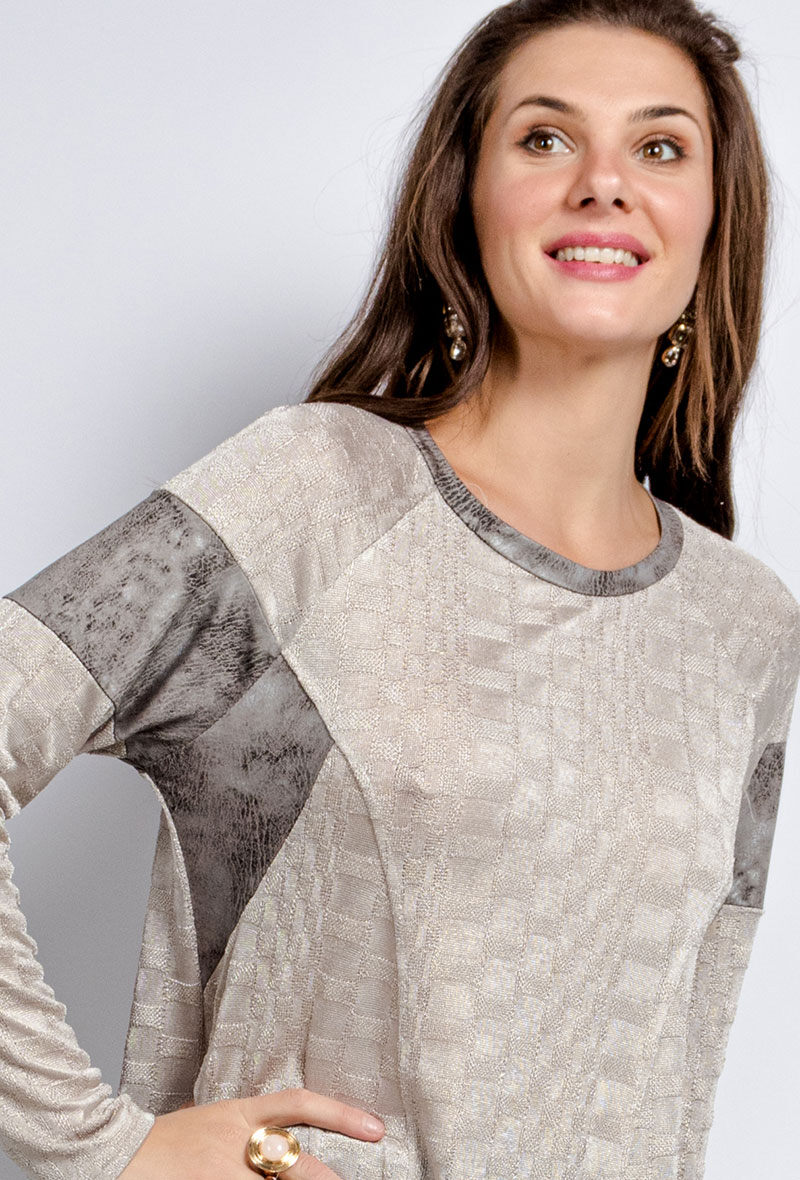 Plus Size Glänsande Tunika