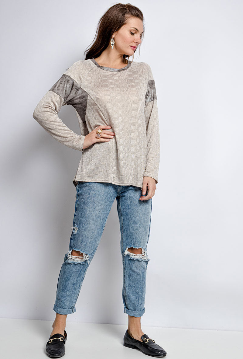 Plus Size Shiny Tunic
