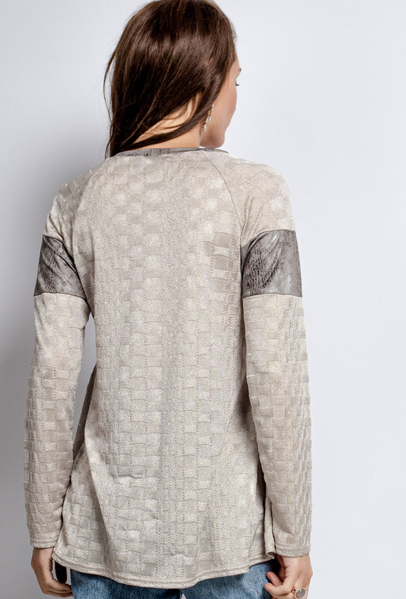 Plus Size Shiny Tunic