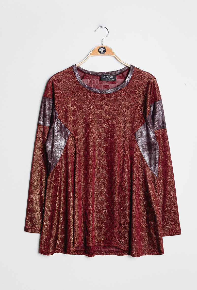 Plus Size Shiny tunic