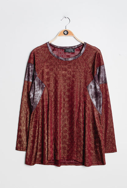 Plus Size Shiny tunic