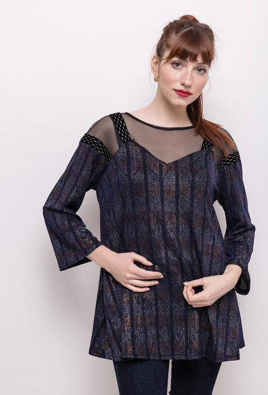 Plus Size Shiny Tunic