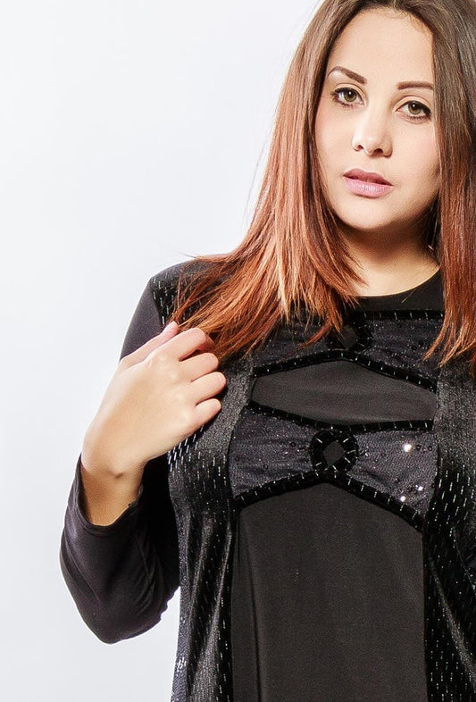 Plus Size Shiny Tunic