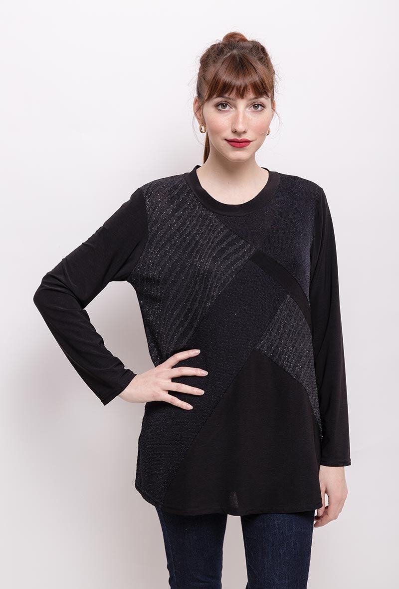 Plus Size Shiny Tunic for Stylish Comfort