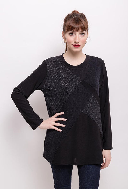 Plus Size Shiny Tunic for Stylish Comfort