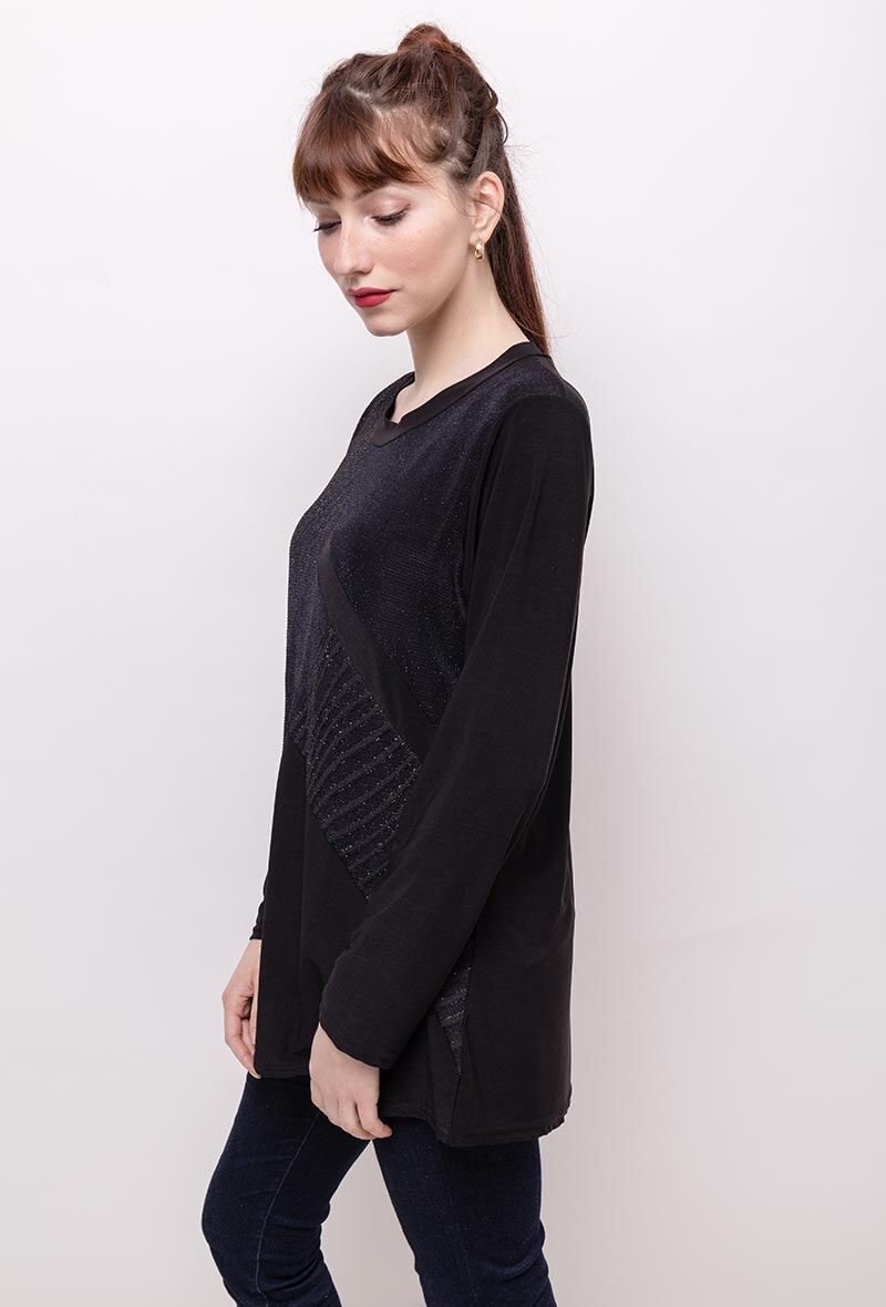 Plus Size Shiny Tunic for Stylish Comfort