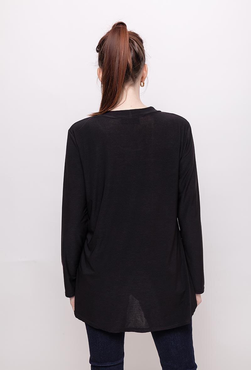 Plus Size Shiny Tunic for Stylish Comfort