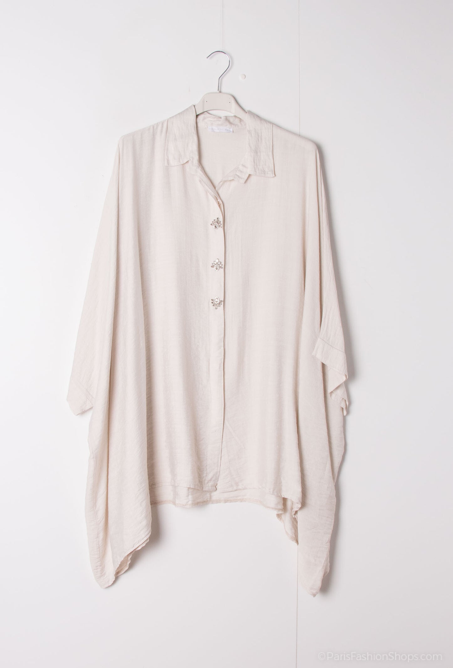 Plus Size Oversized Tunic med 3 Rhinestones