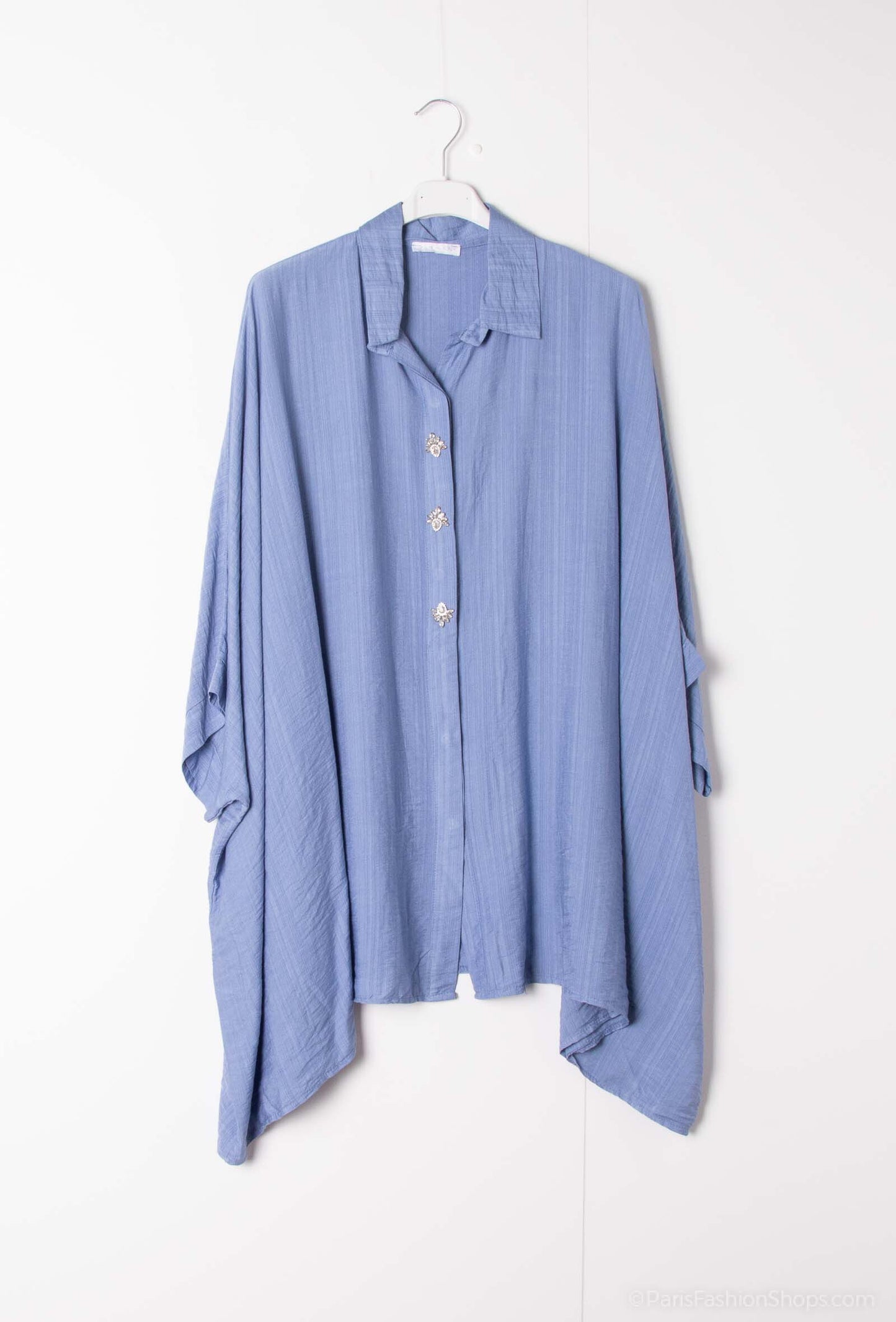 Plus Size Oversized tunic/ shirt with 3 rhinestones