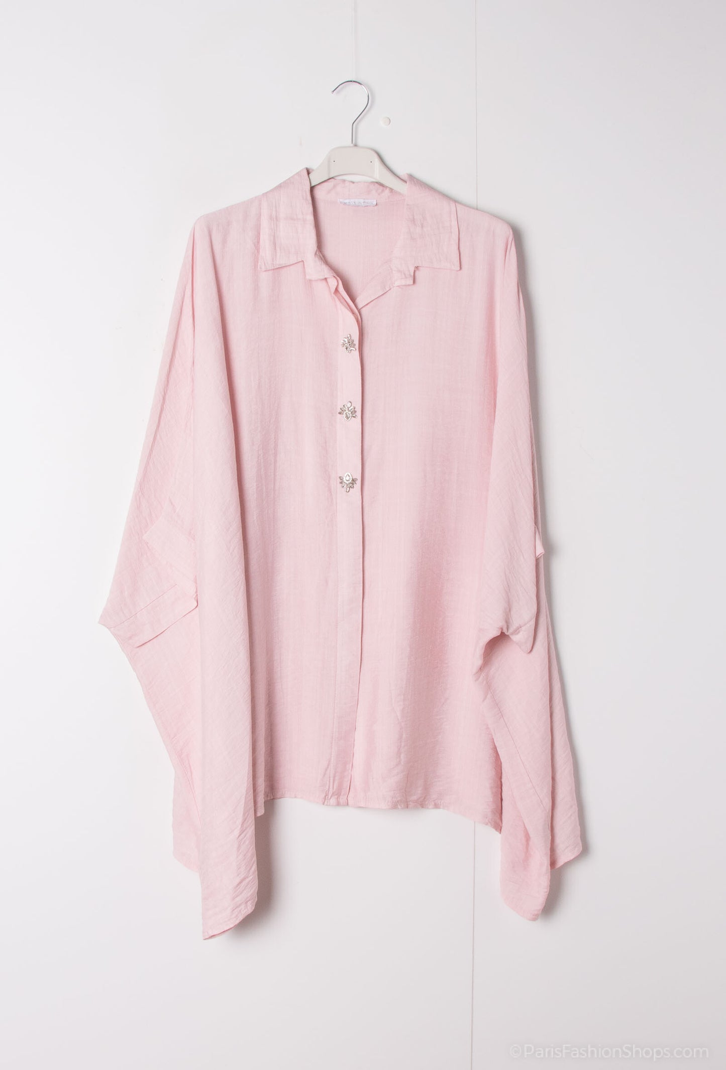Plus Size Oversized tunic/ shirt with 3 rhinestones