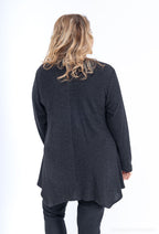 Plus Size Rundhals Zipped Tunika med Paljetter