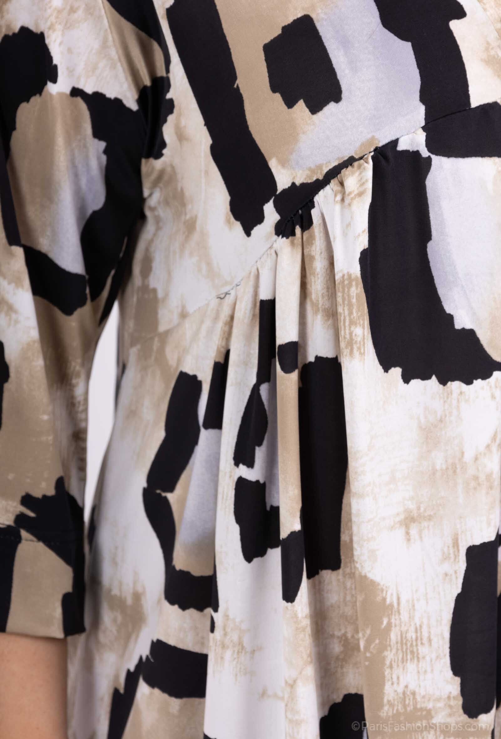 Plus Size Print V-hals Tunika