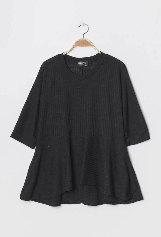 Plus Size Ribbed Tunic