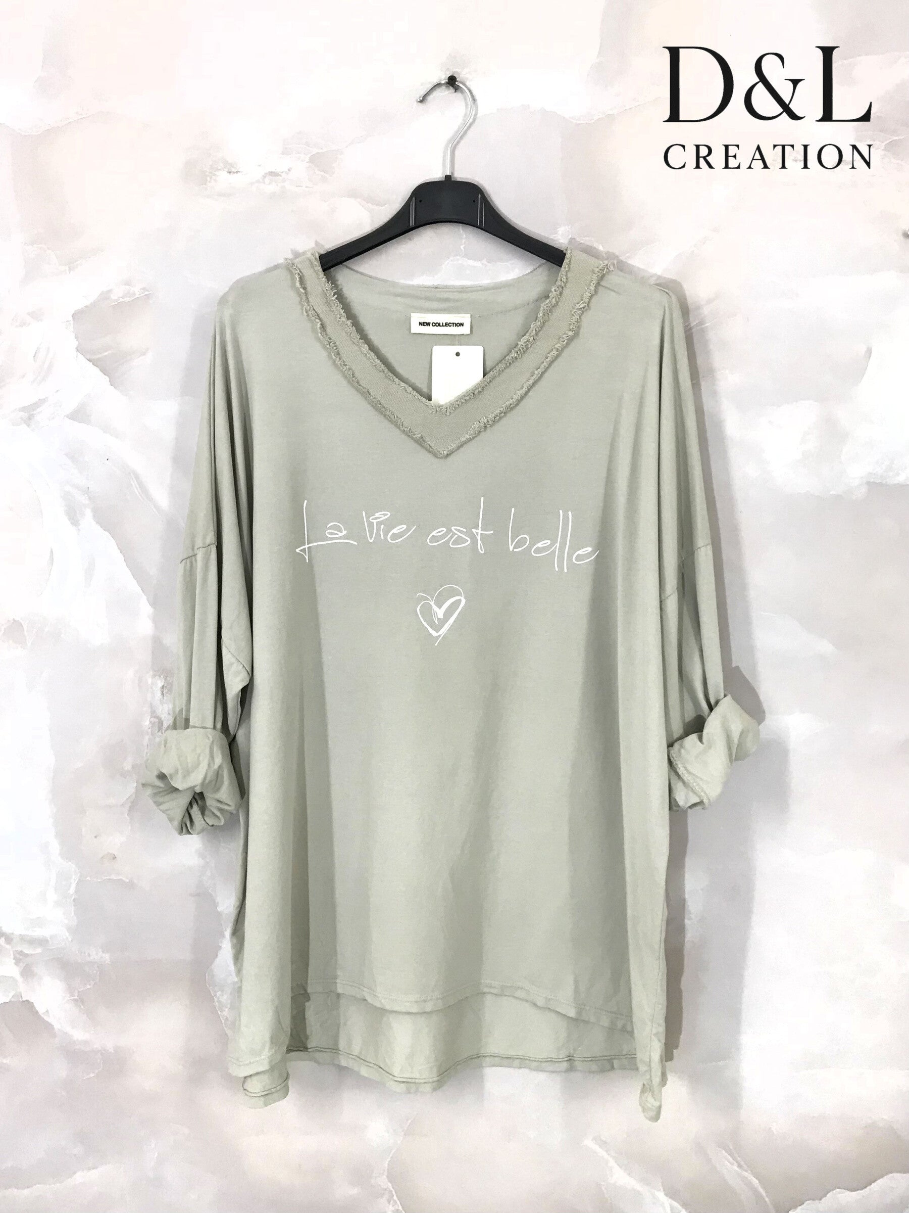 Plus Size Bomullstunika - Life is Beautiful, Stl 38-54
