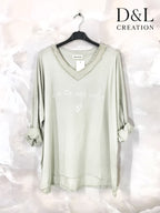 Bomulls Tunika - Livet är Vackert (Storlek 38 till 54)