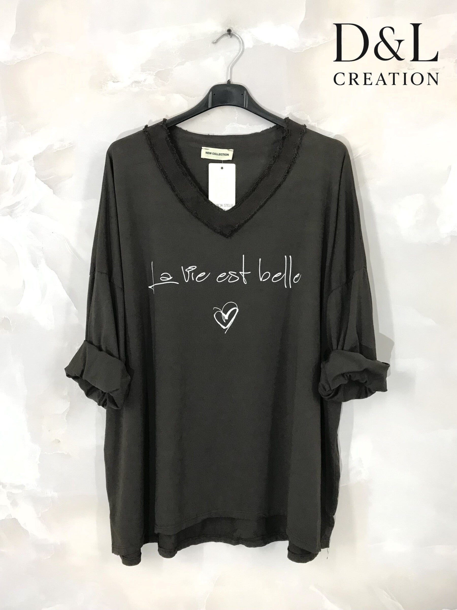 Plus Size Bomullstunika - Life is Beautiful, Stl 38-54