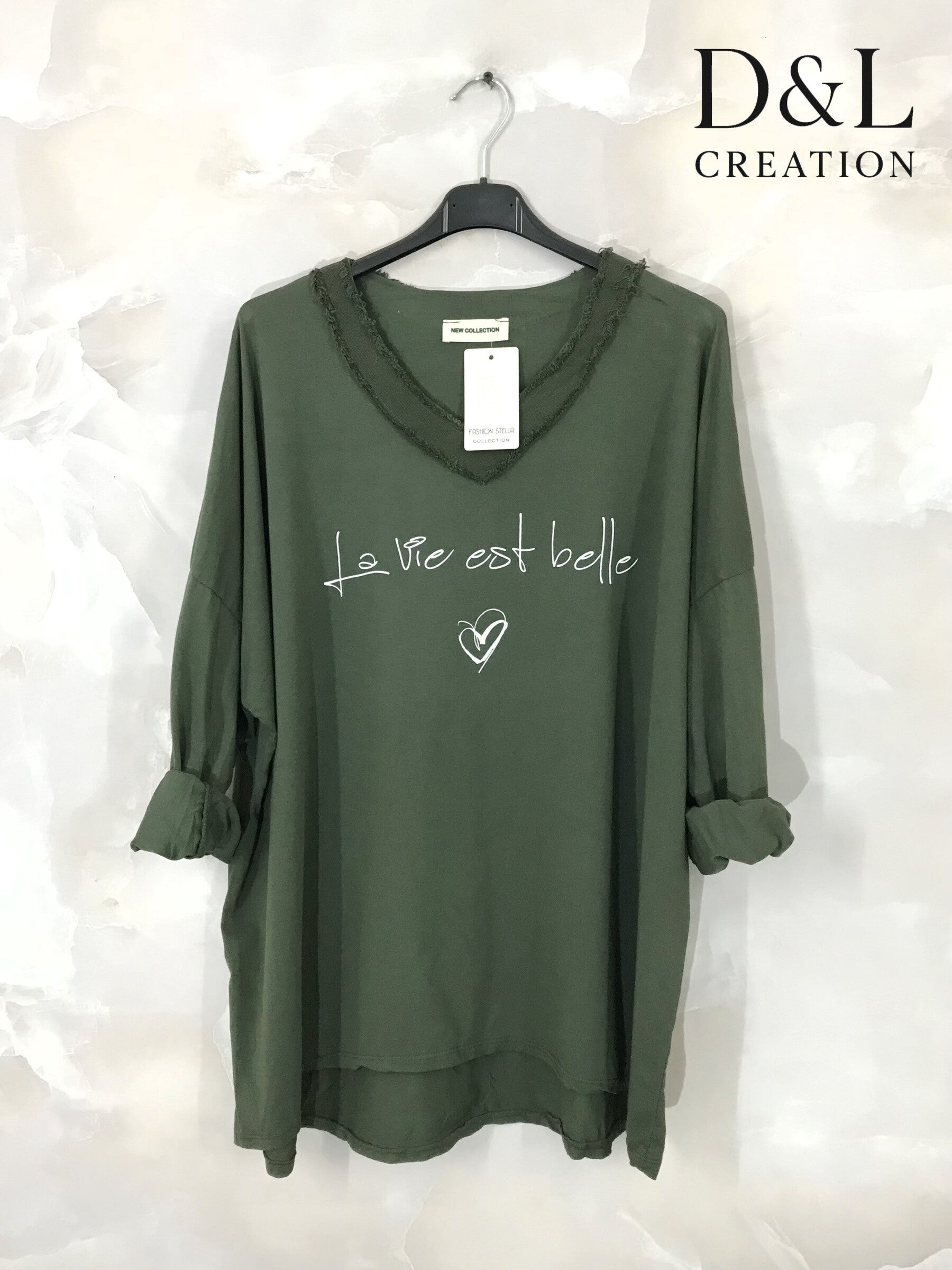 Plus Size Bomullstunika - Life is Beautiful, Stl 38-54
