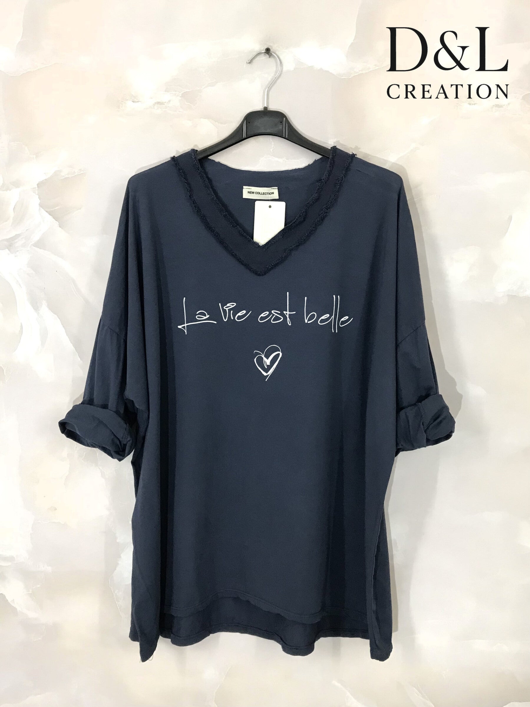 Plus Size Cotton tunic life is beautiful size 38 to 54