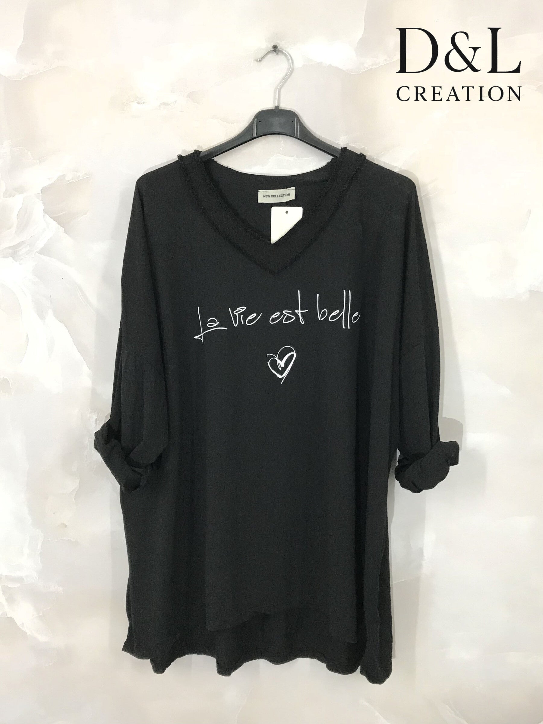 Plus Size Cotton tunic life is beautiful size 38 to 54
